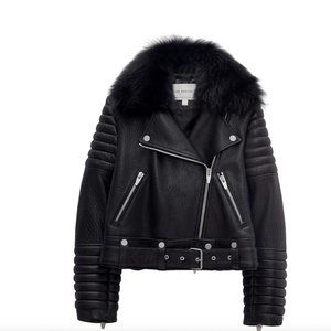 BLACK LAMB LEATHER JACKET - THE ARRIVALS